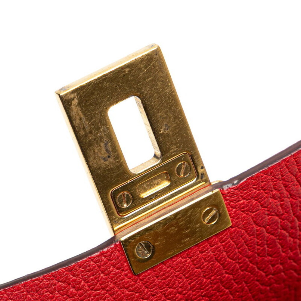 Chloe Shoulder Chain Drew Red Bag Leather View 4